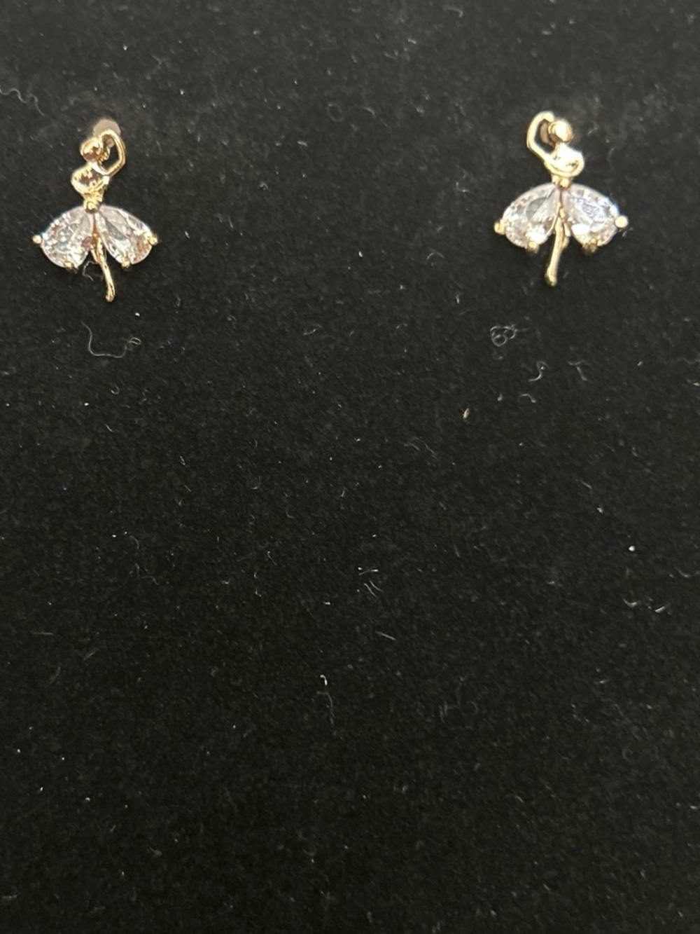 Gold color Ballet Dancer Clewr stone Stud Earrings - Elegant Women's Jewelry